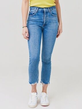 Agolde Riley High Rise Straight Crop Jean Size 24